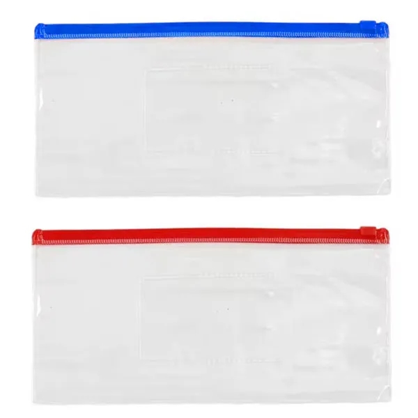Clear PVC Zipper Bag with Card Holder 4