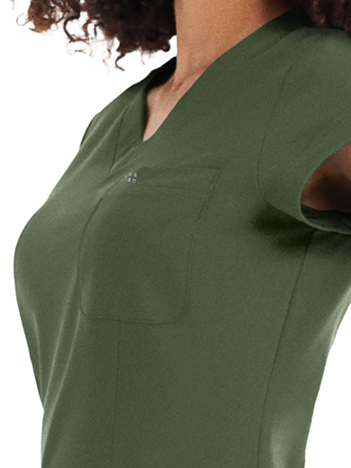 White Cross - CRFT - Women's One-Pocket V-Neck Top 9