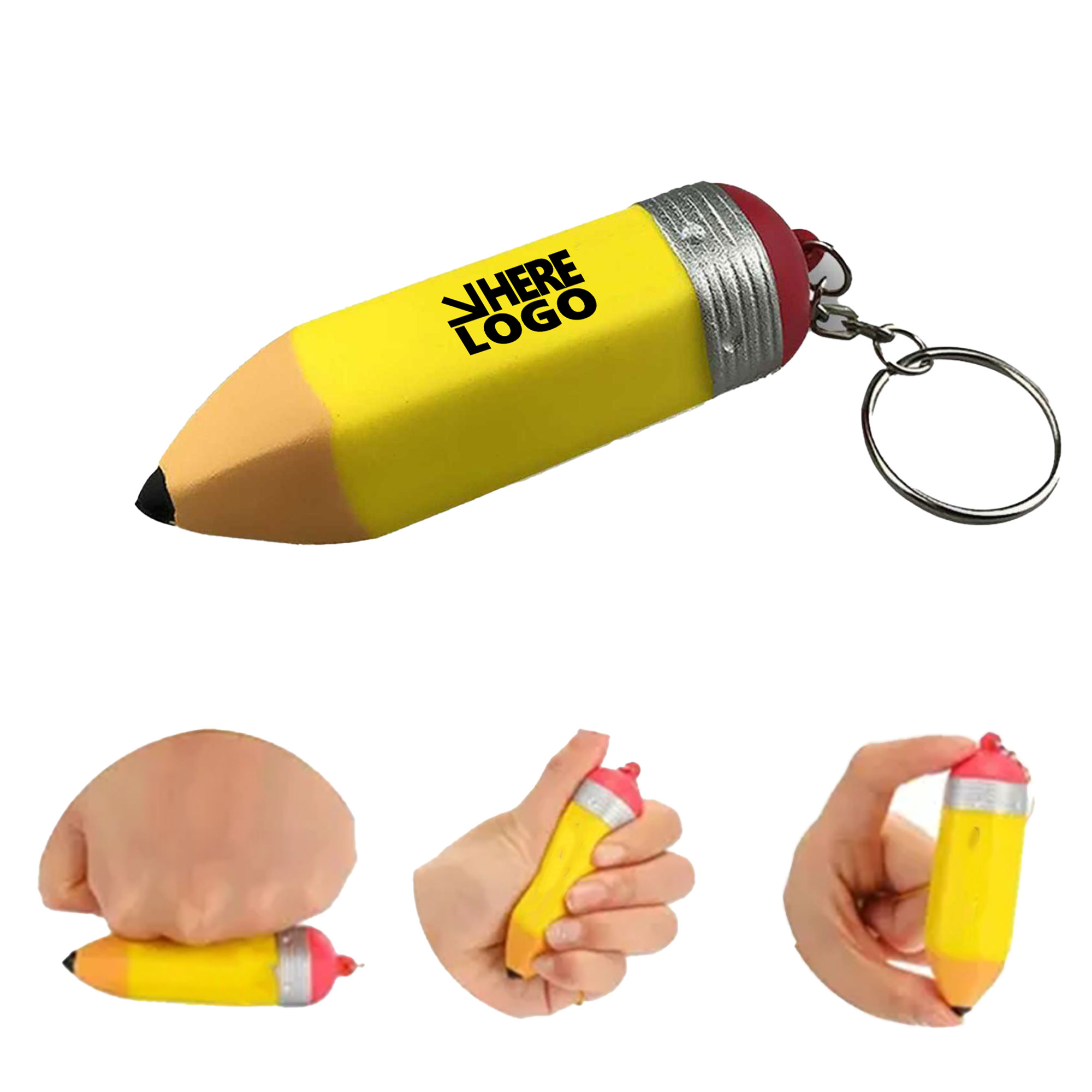 MOQ 20 Stress Pencil Keychain PU Foam Toy Stress Relief 2