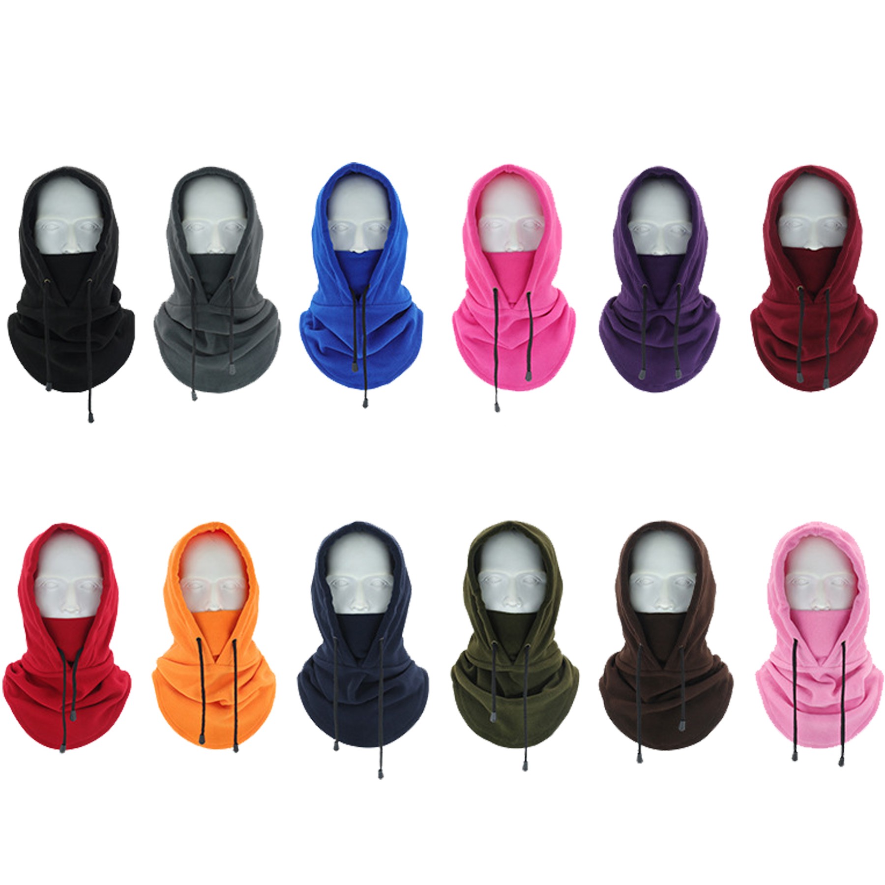 Fleece Beanie Men Winter Windproof Warm Scarf Cap 2