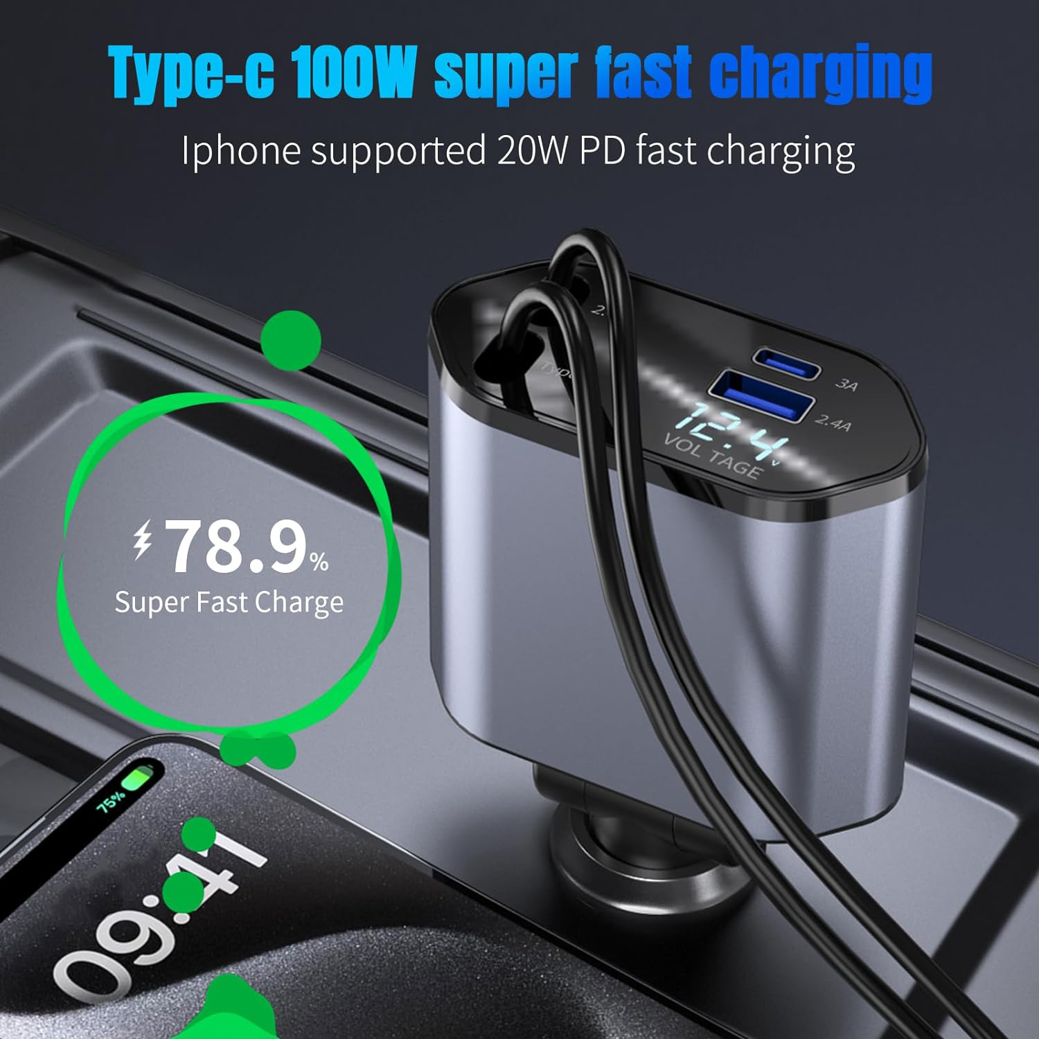 Super Fast Multi-Device Car Charger 5