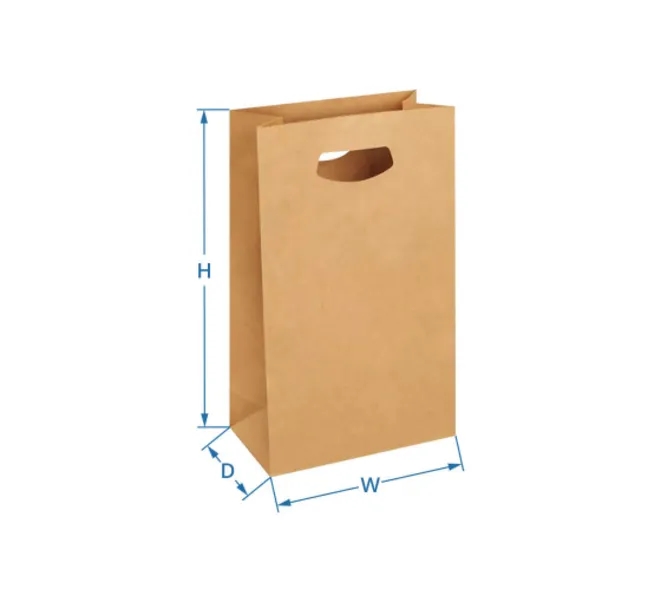 Die-Cut Handle Bags - Brown 6