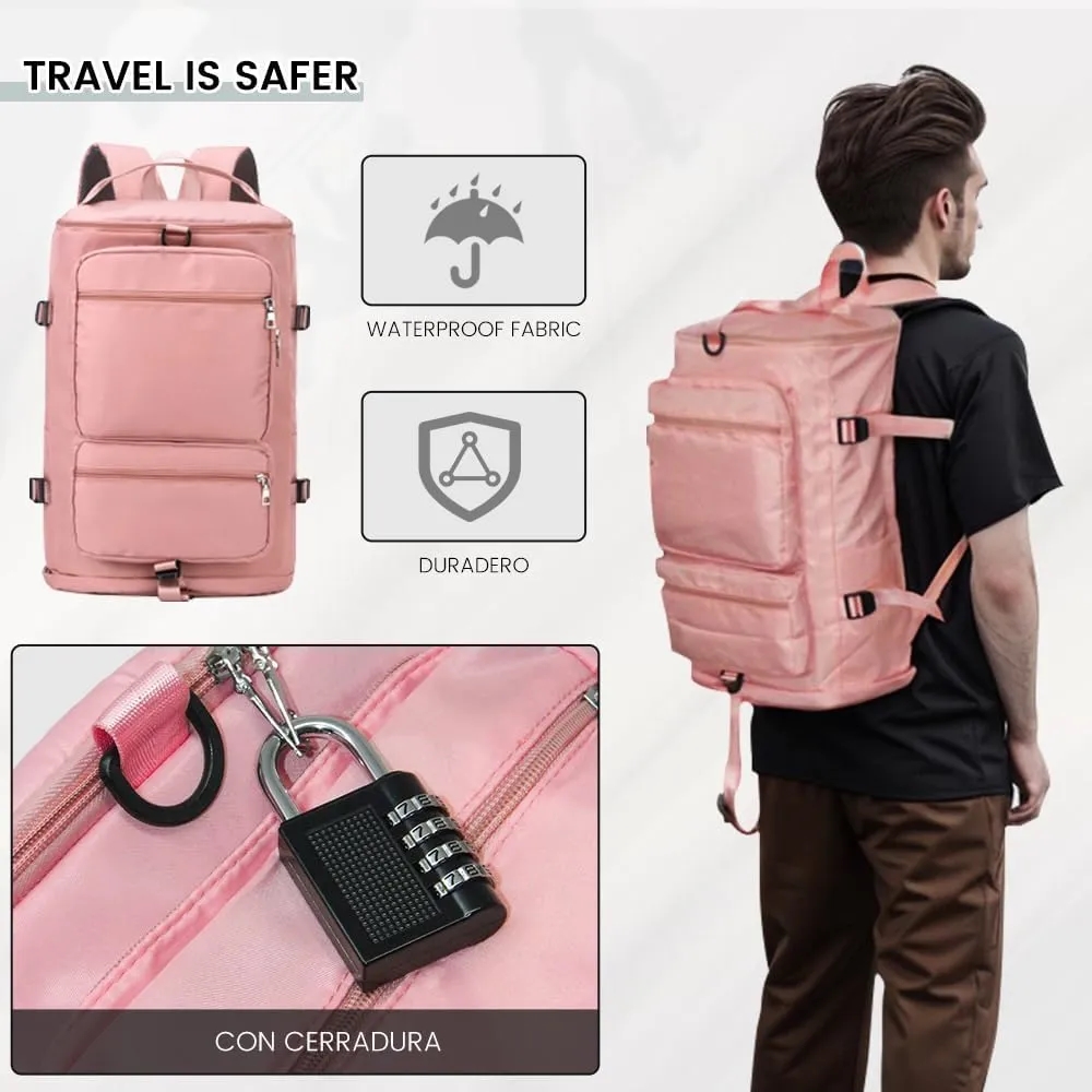 Waterproof Dry Wet Separation Nylon Duffel Backpack 6