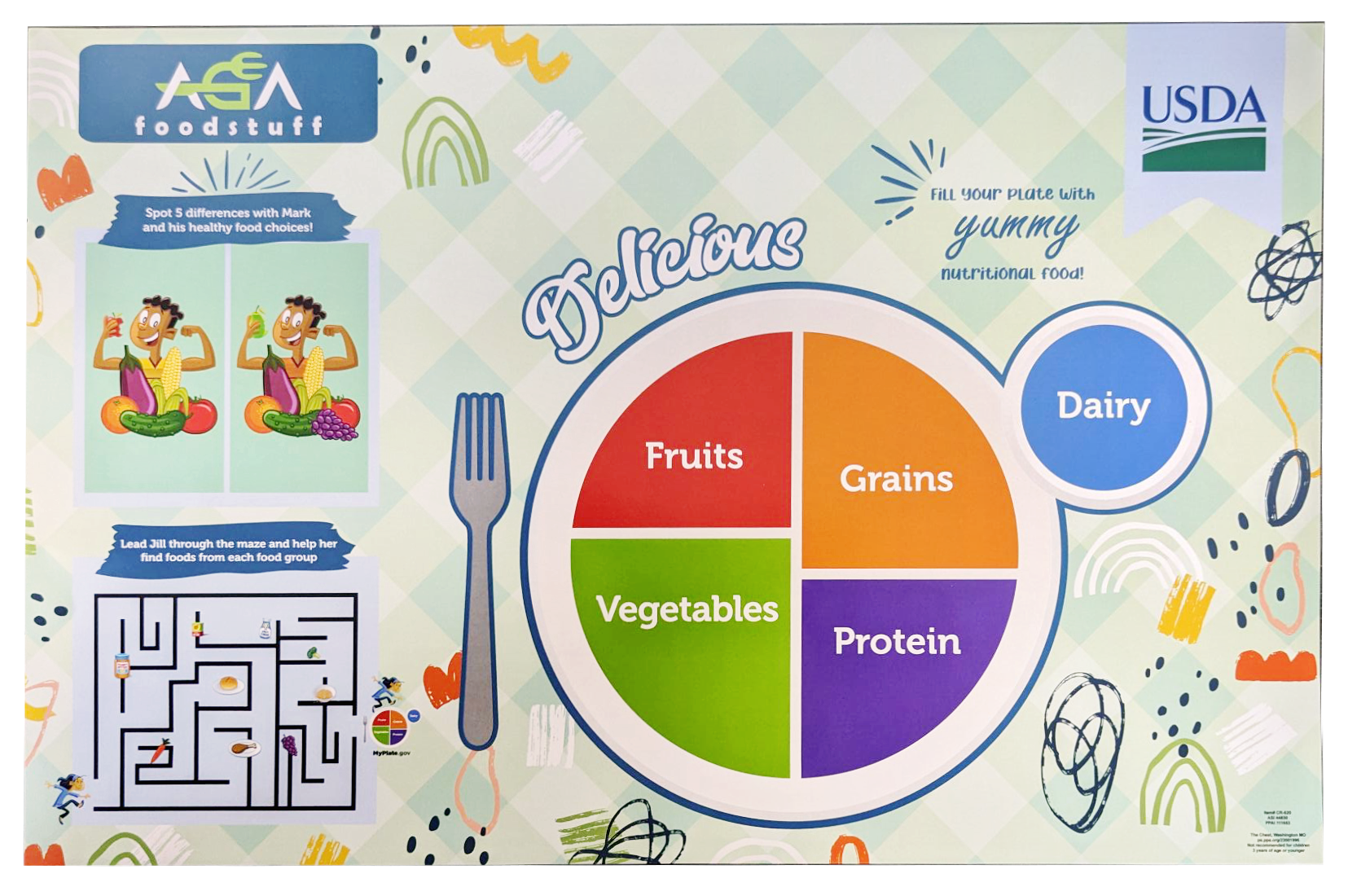 My Plate Healthy Eating Placemat 2