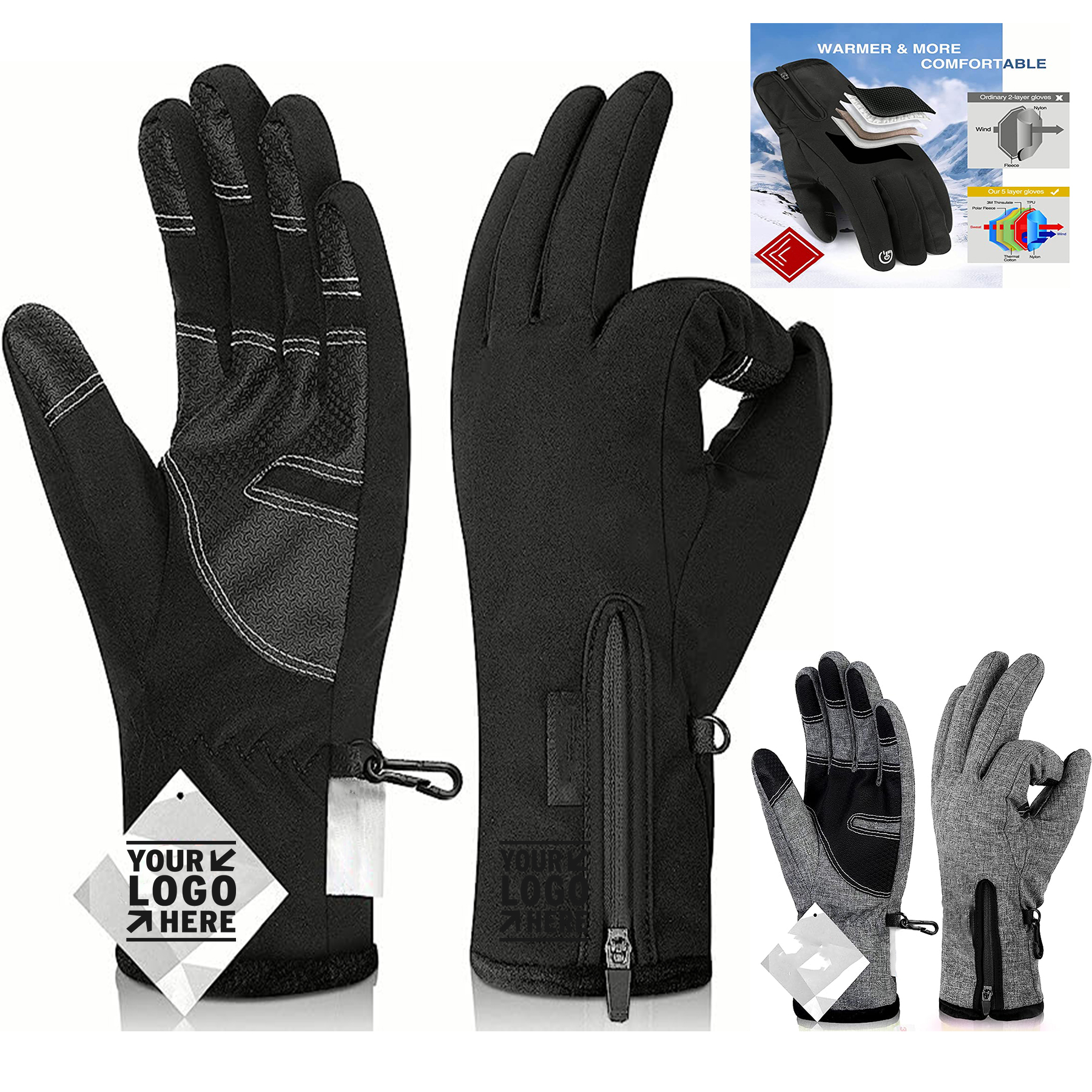 10 Waterproof Winter Breathable Thermal Gloves 2