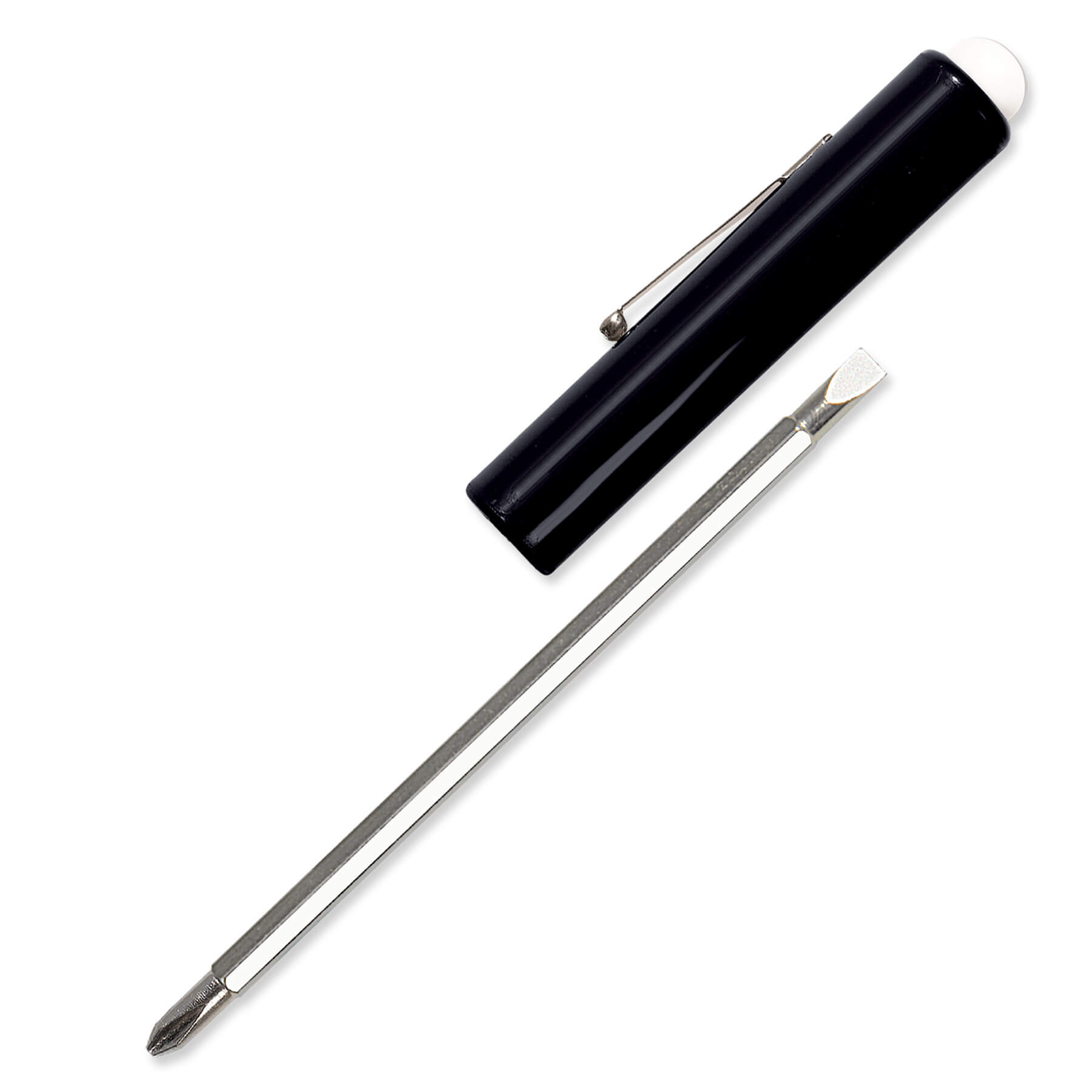 Jumbo Pocket Screwdriver Reversible Flat Blade + Button 3