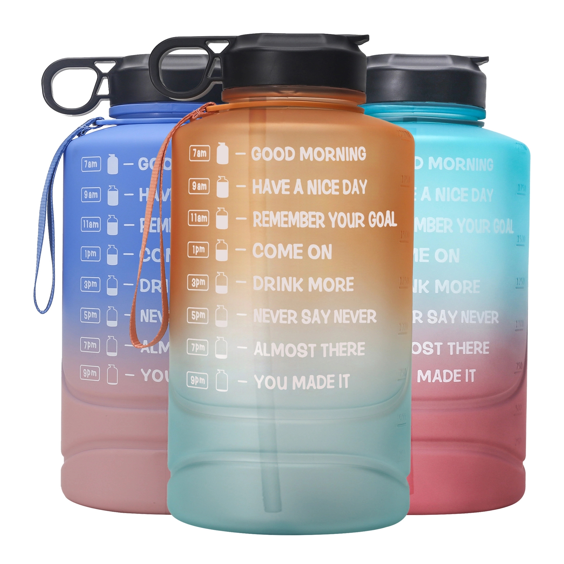 Custom 1 Gallon Water Bottle With Time Marker 3