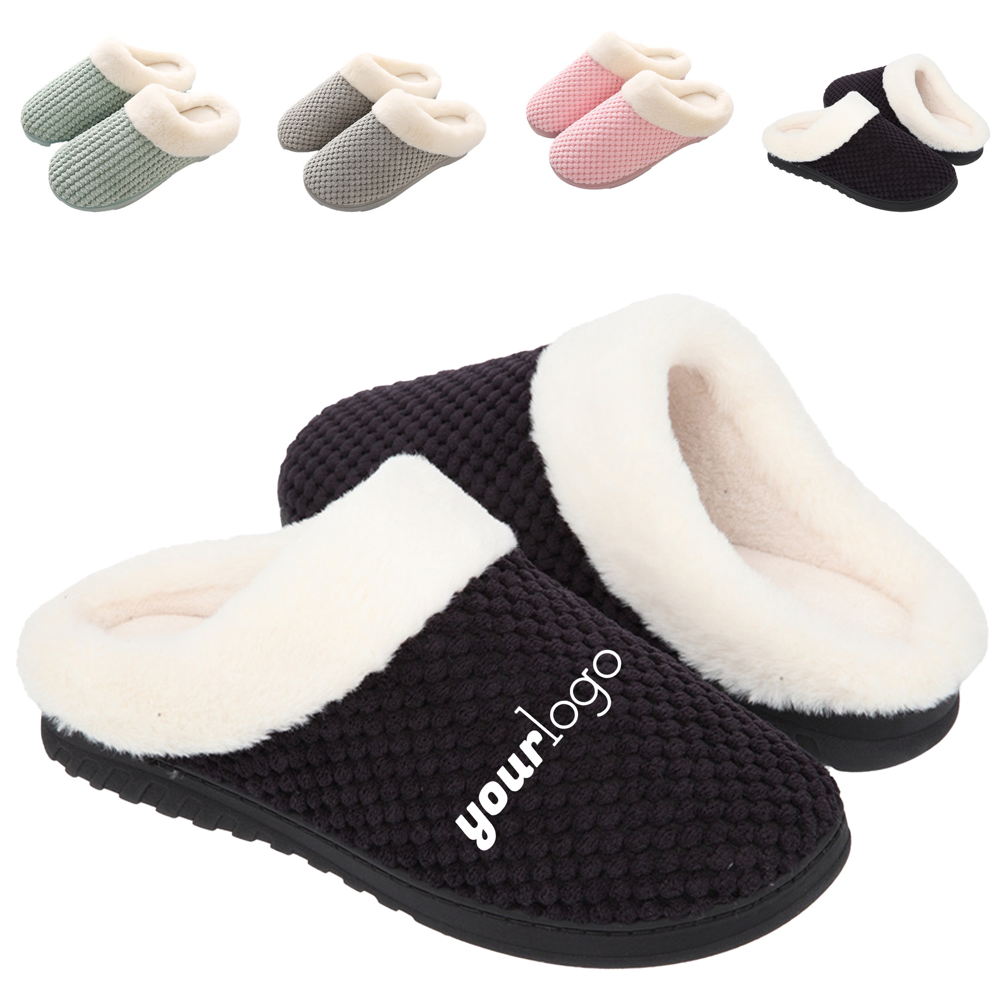 Warm Indoor Coral Fleece Slippers for Women 2