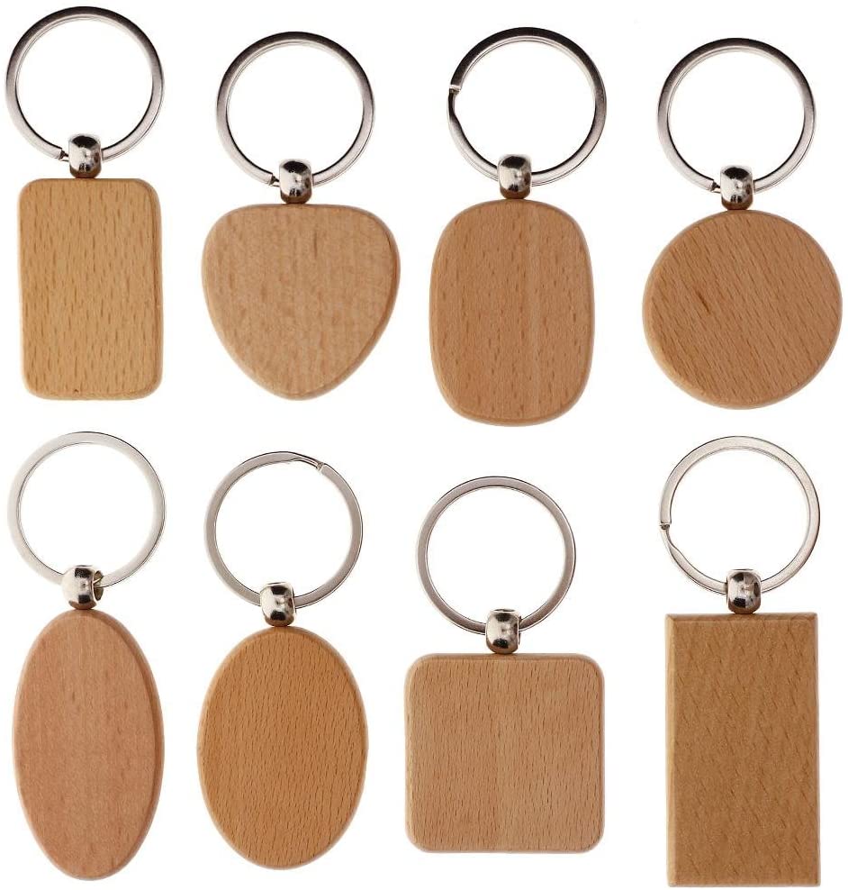 Blank Wooden Key Chain Personalized EDC Wood Keychains 2