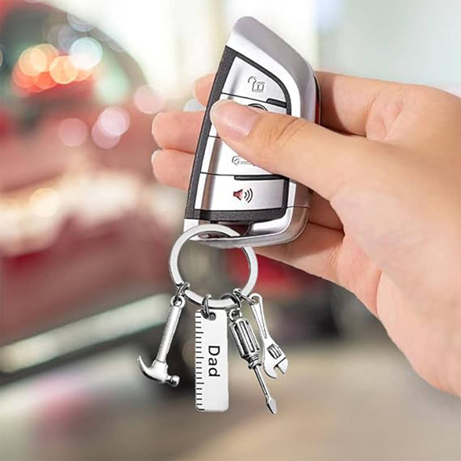 Screwdriver And Wrench Shaped Stainless Steel Keychain 4