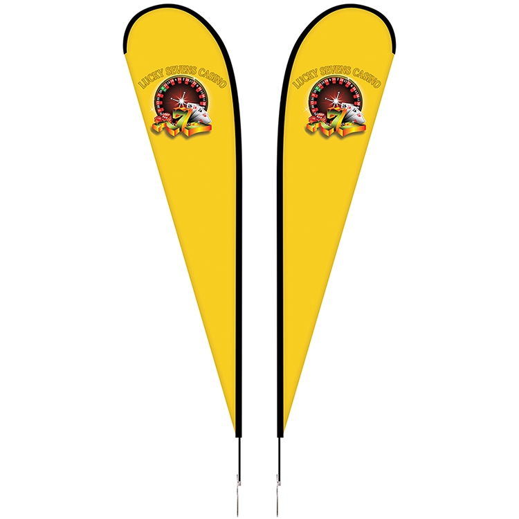 12' Portable Double Sided Teardrop Kit with Cross Base 3