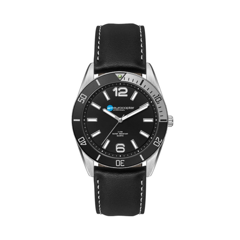 34MM, SILVER METAL CASE, BK BEZEL, 3-HAND MVT