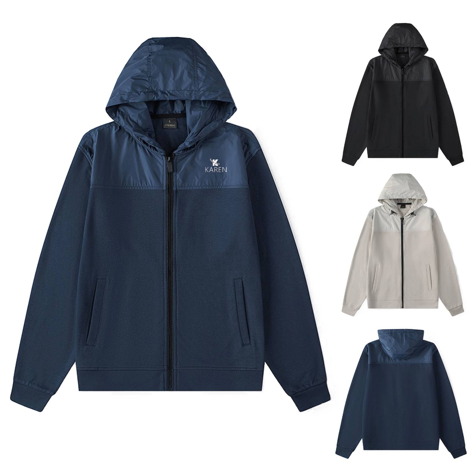 Cotton Sport Casual Hoodies Zipper Coat 1