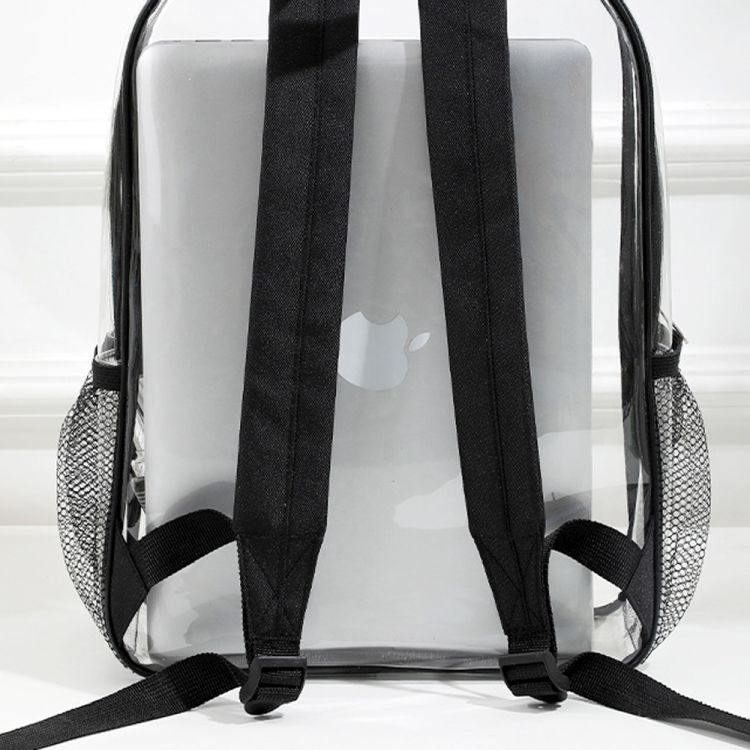 Clear Backpack with Padded Straps, Side Pocket 3