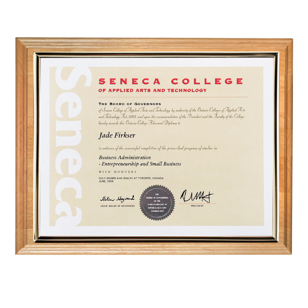 Erindale Certificate Holder 2