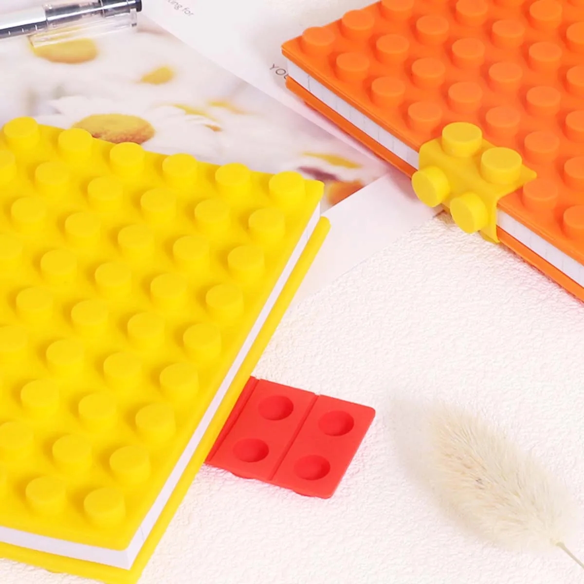 Custom Creative Building Block Silicone Student Notebook 5
