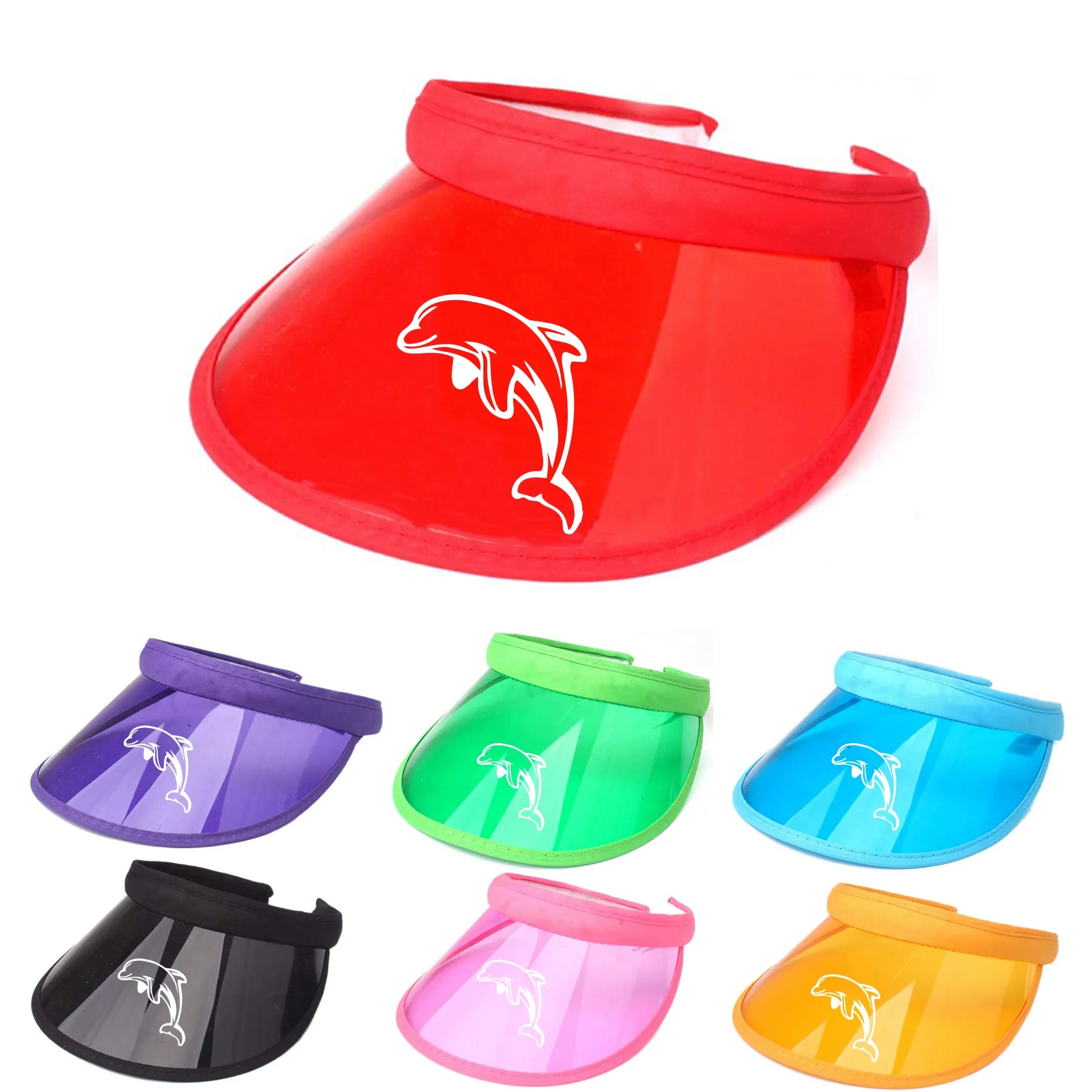 Unisex PVC Clear Sun Visors Cap 7