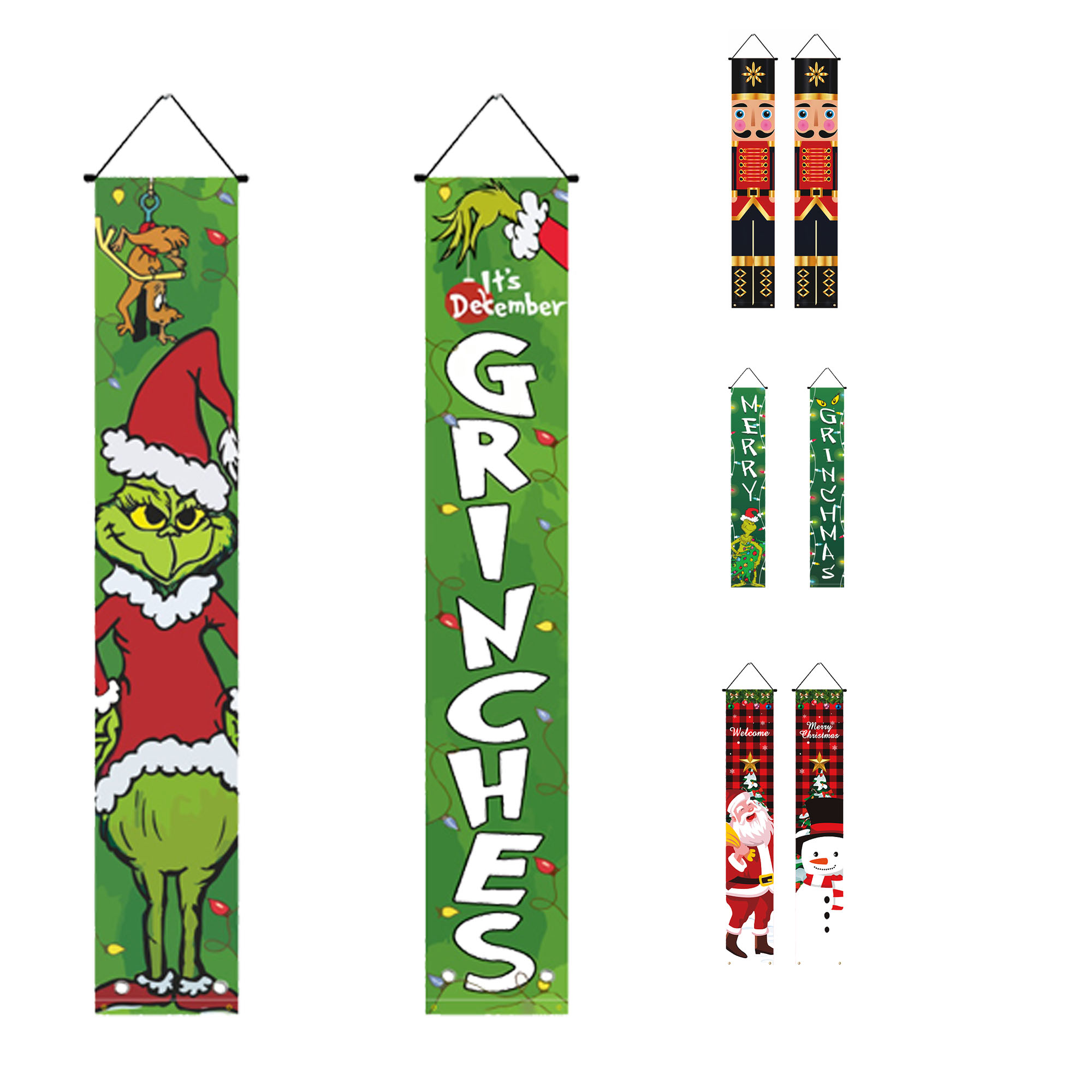 Holiday Door Curtain with Christmas Design & Couplets 2