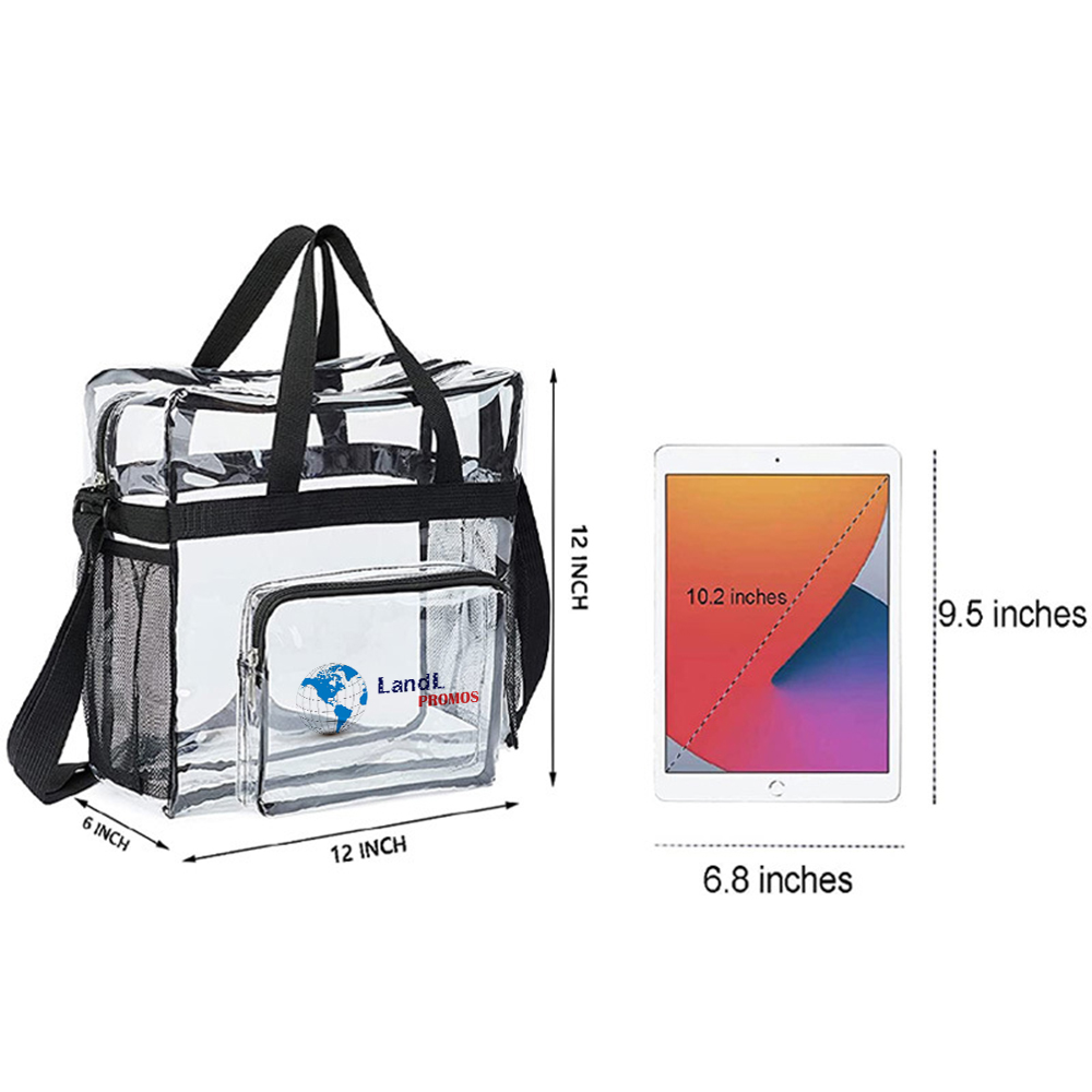 PVC Clear Tote Bag with Zipper Closure 2