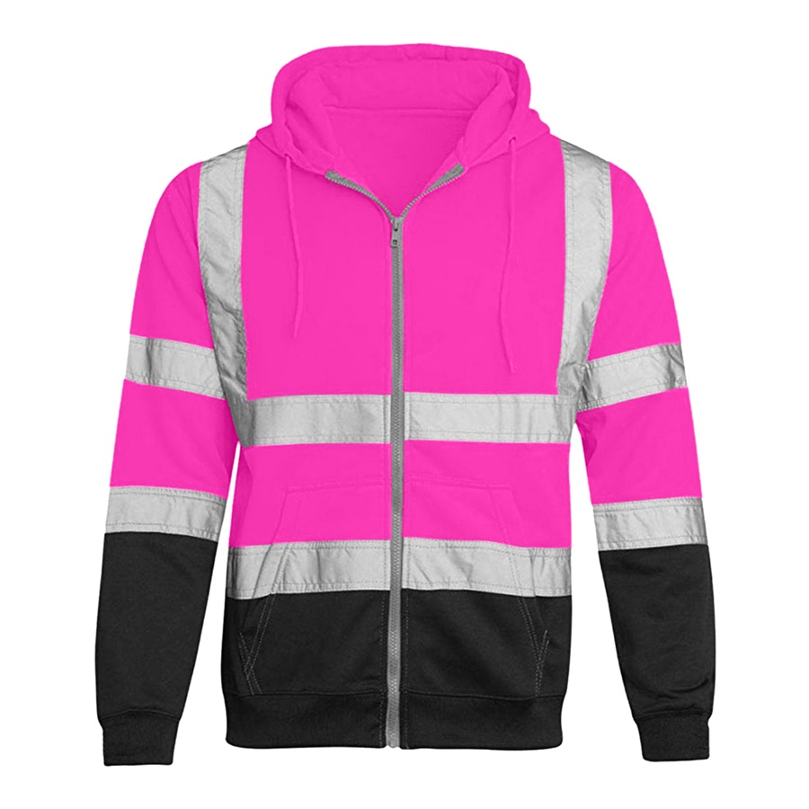 VISIPRO Reflective Colorblock Safety Full-Zip Hoodie - 280G 21