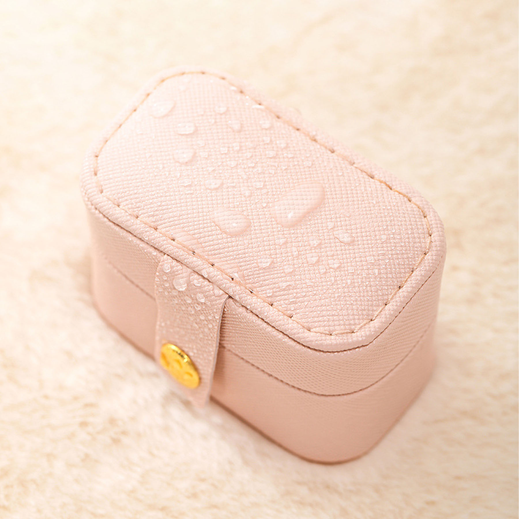 Portable Leather Earring Jewelry Box 2
