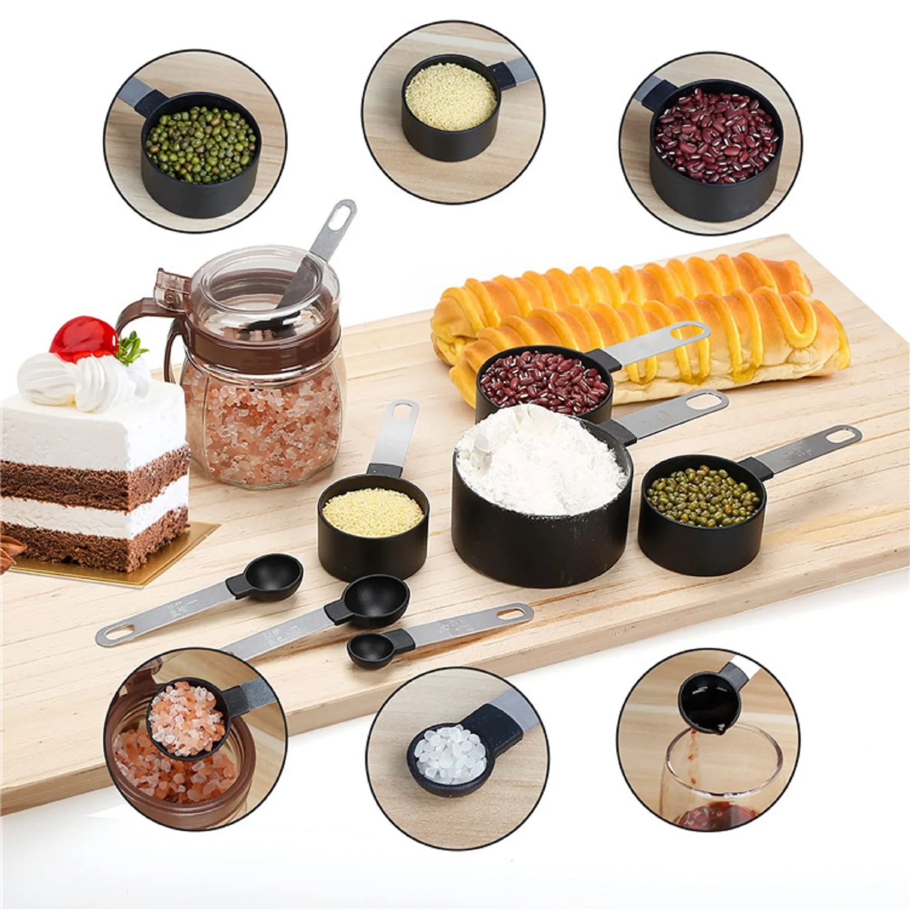 8 Measuring Cups with Spoons Set 2