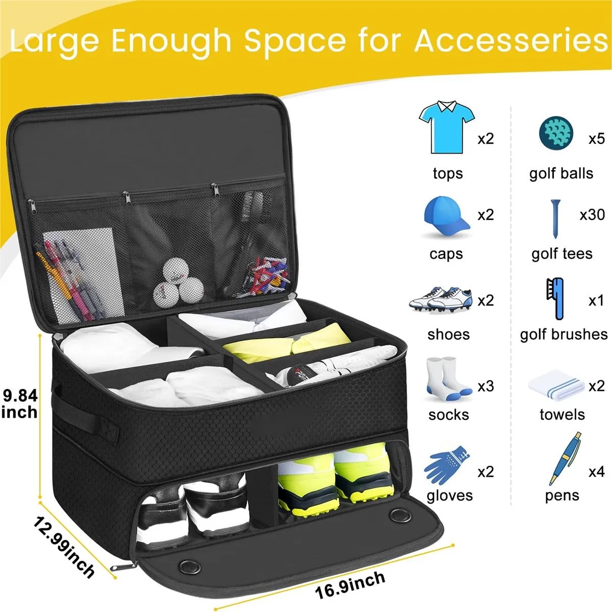 2 Layer Golf Trunk Organizer 8