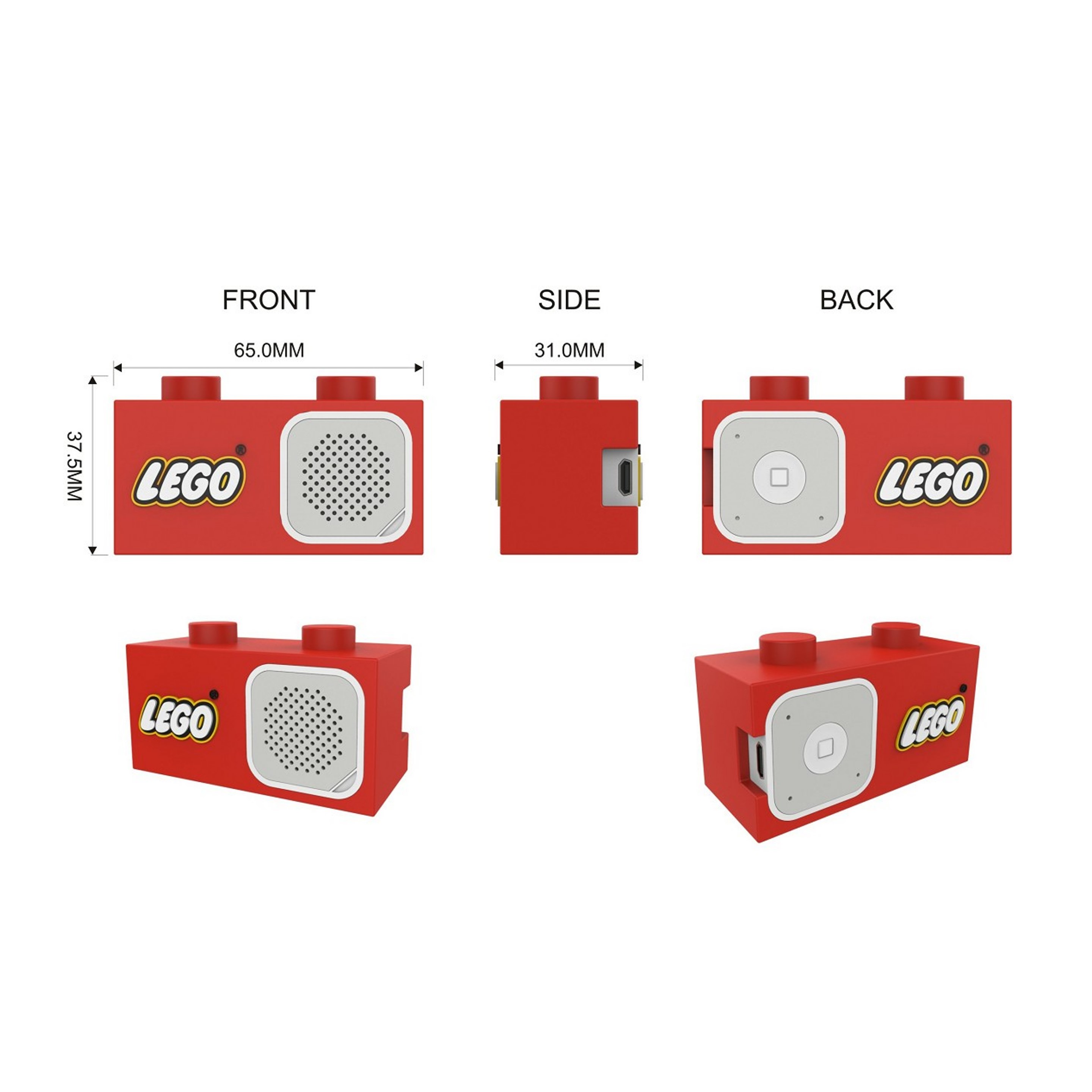 Creative Building Brick Shape Speaker (direct import) 4