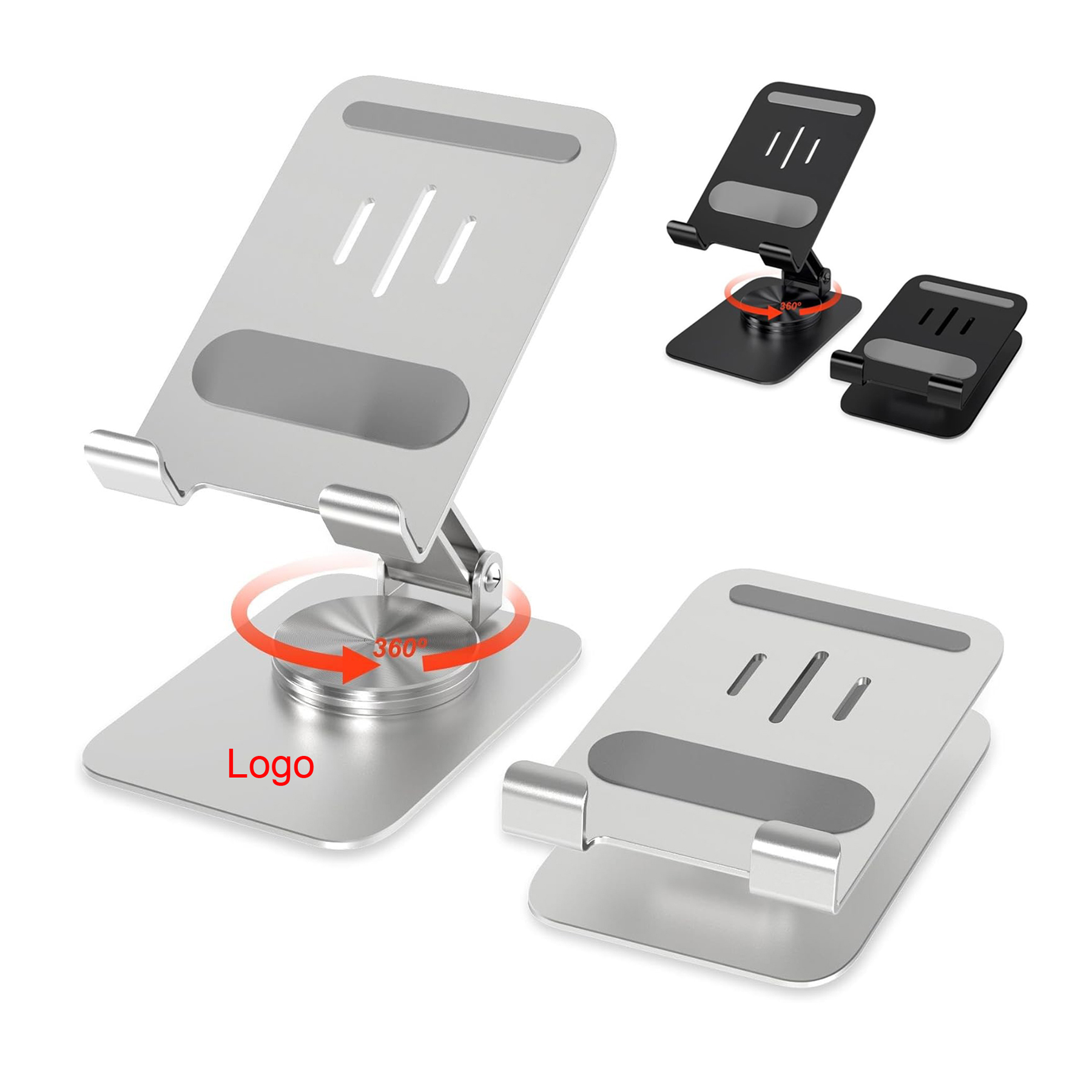360 Rotating Aluminum Desktop Phone Stand 3