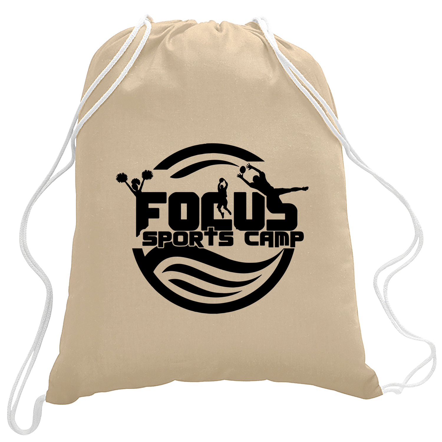 5.5 oz. Cotton Canvas Drawstring Backpack 2