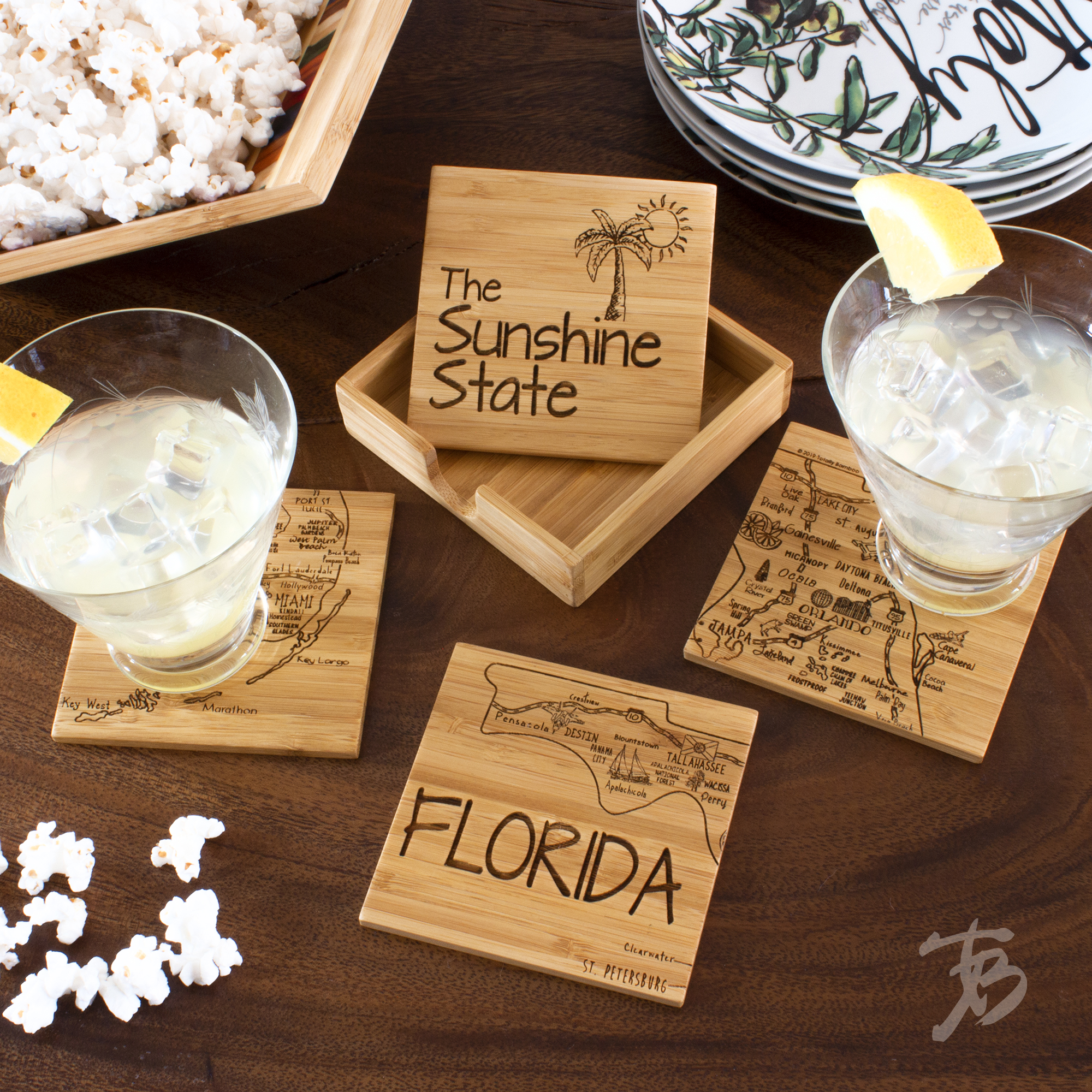 Florida Puzzle Coaster Set 8