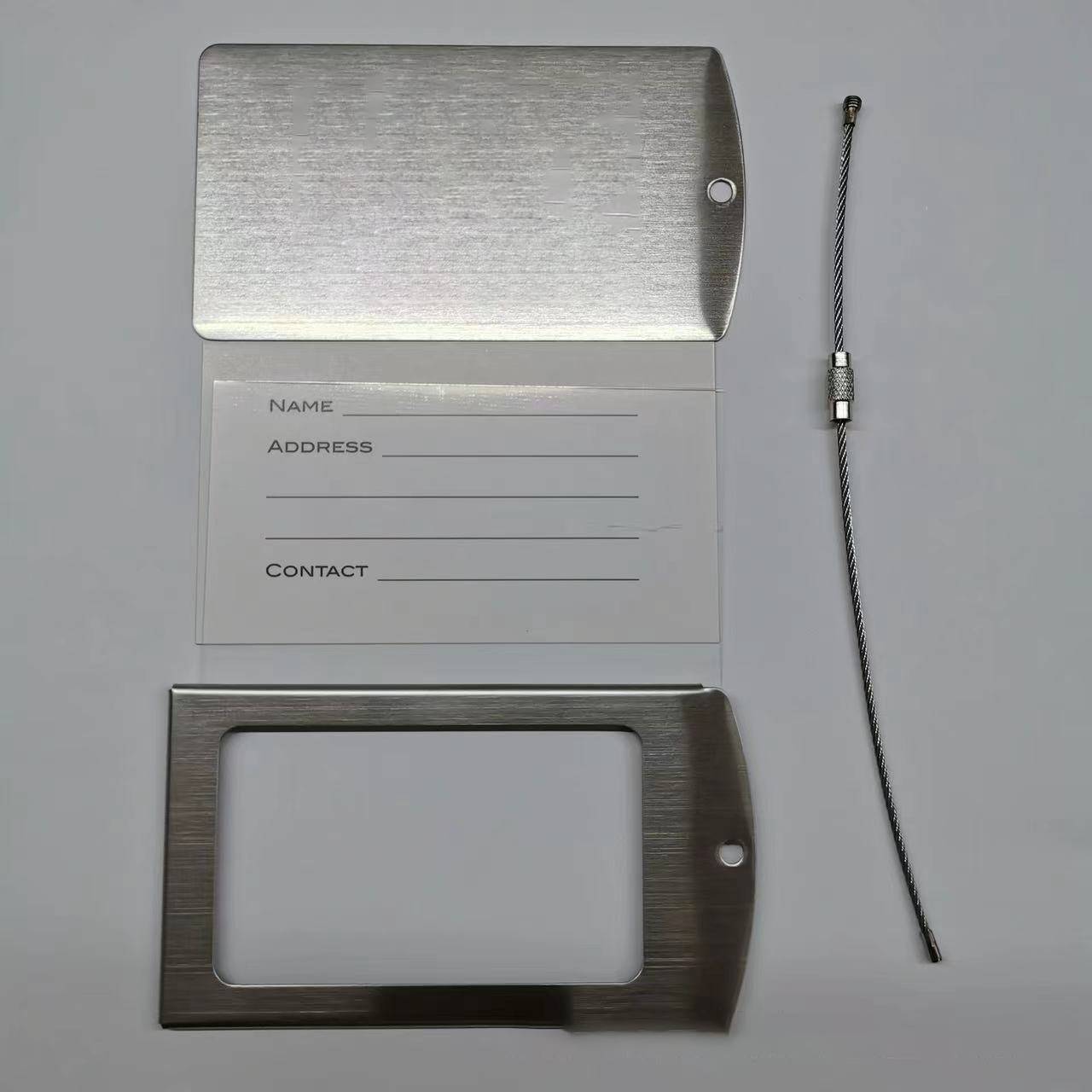 Aluminum Metal Travel ID Tag w/Name & Address 5