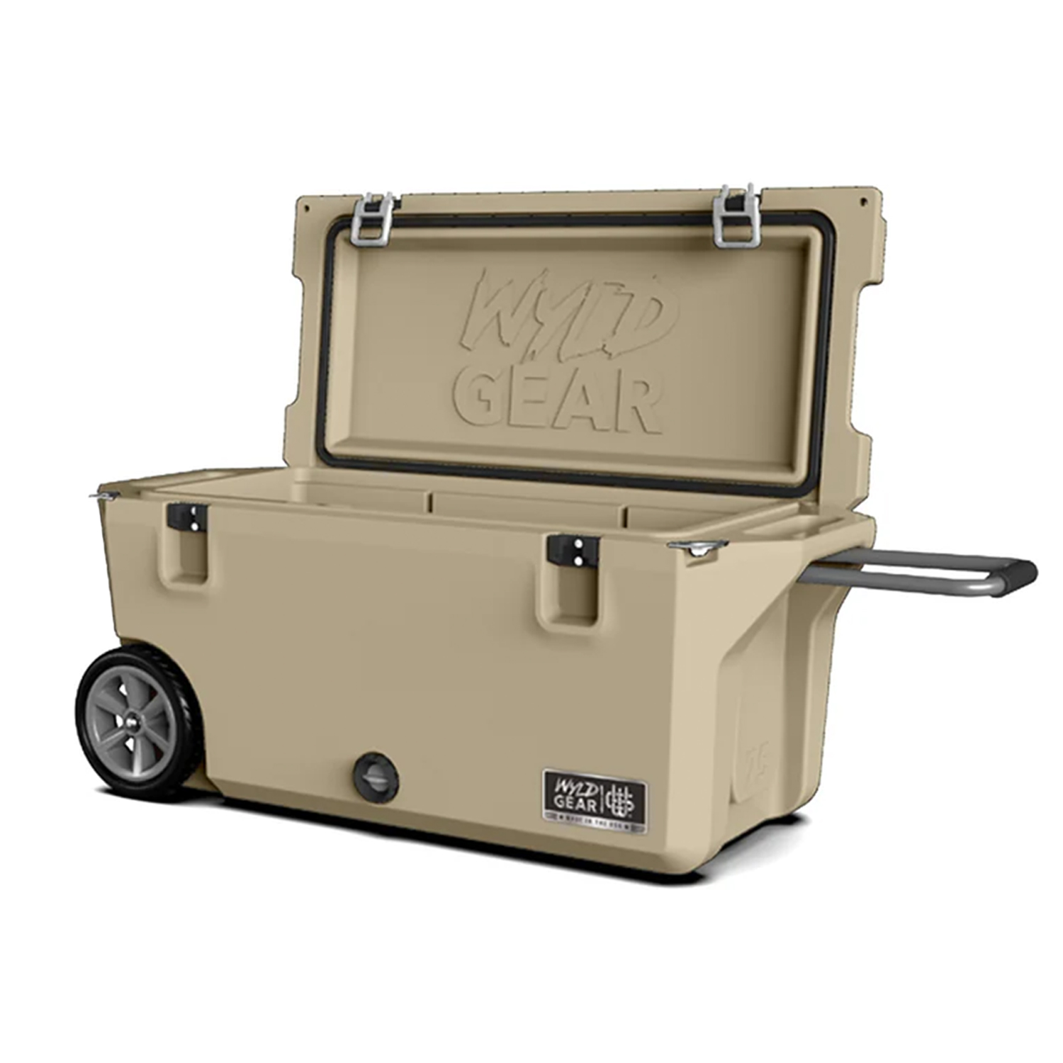 75 QT Wyld Gear® USA-Made Wheeled Hard Cooler Ice Chest (19" x 40") 2