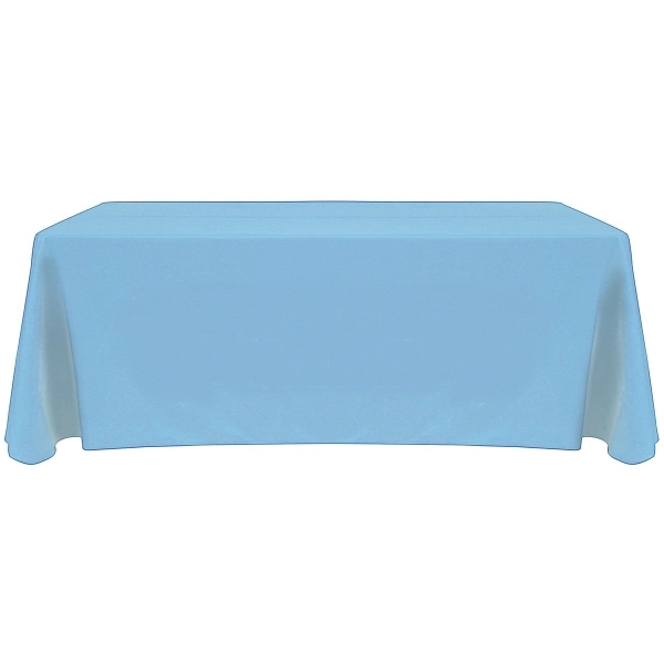 Flat Poly/Cotton 3-sided Table Cover - fits 6' standard tabl 1