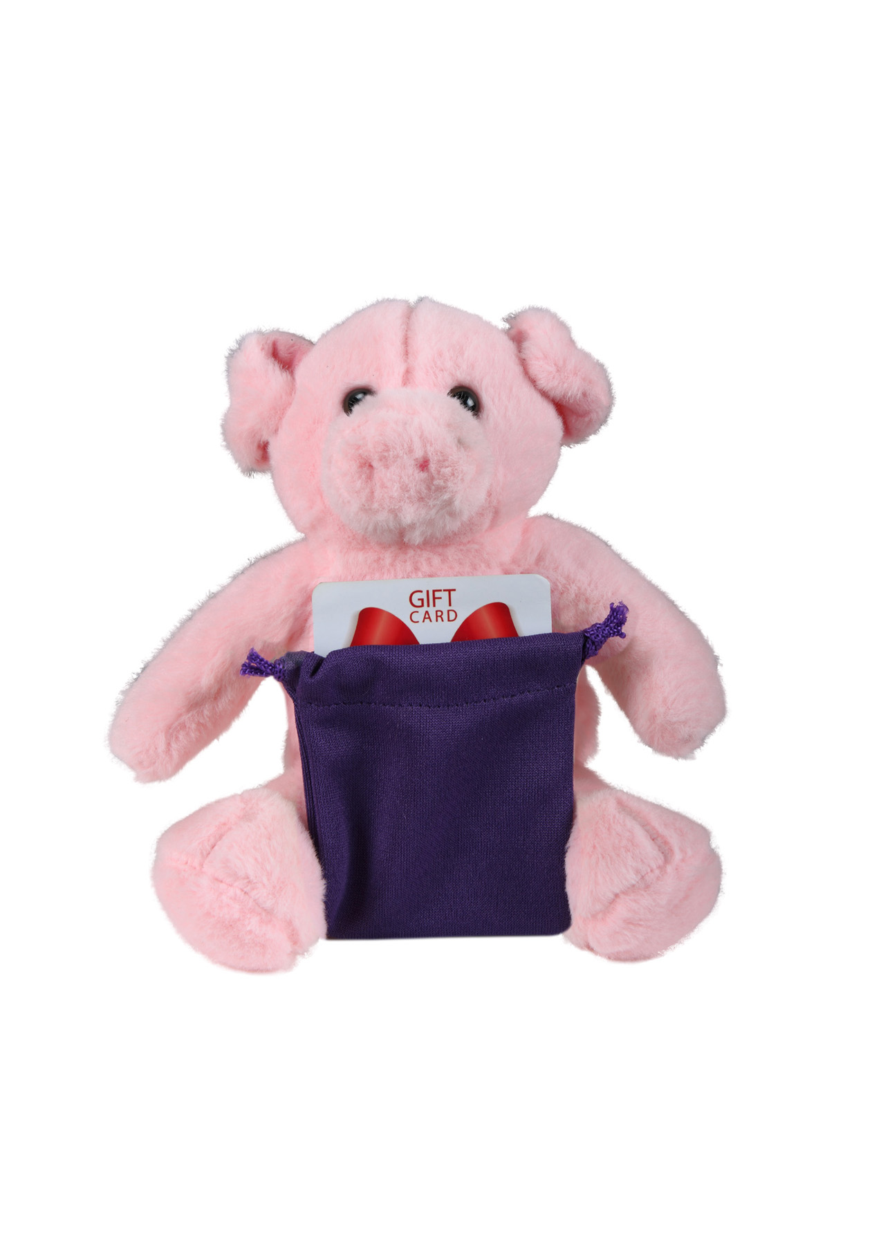 soft plush Pig with gift card sack