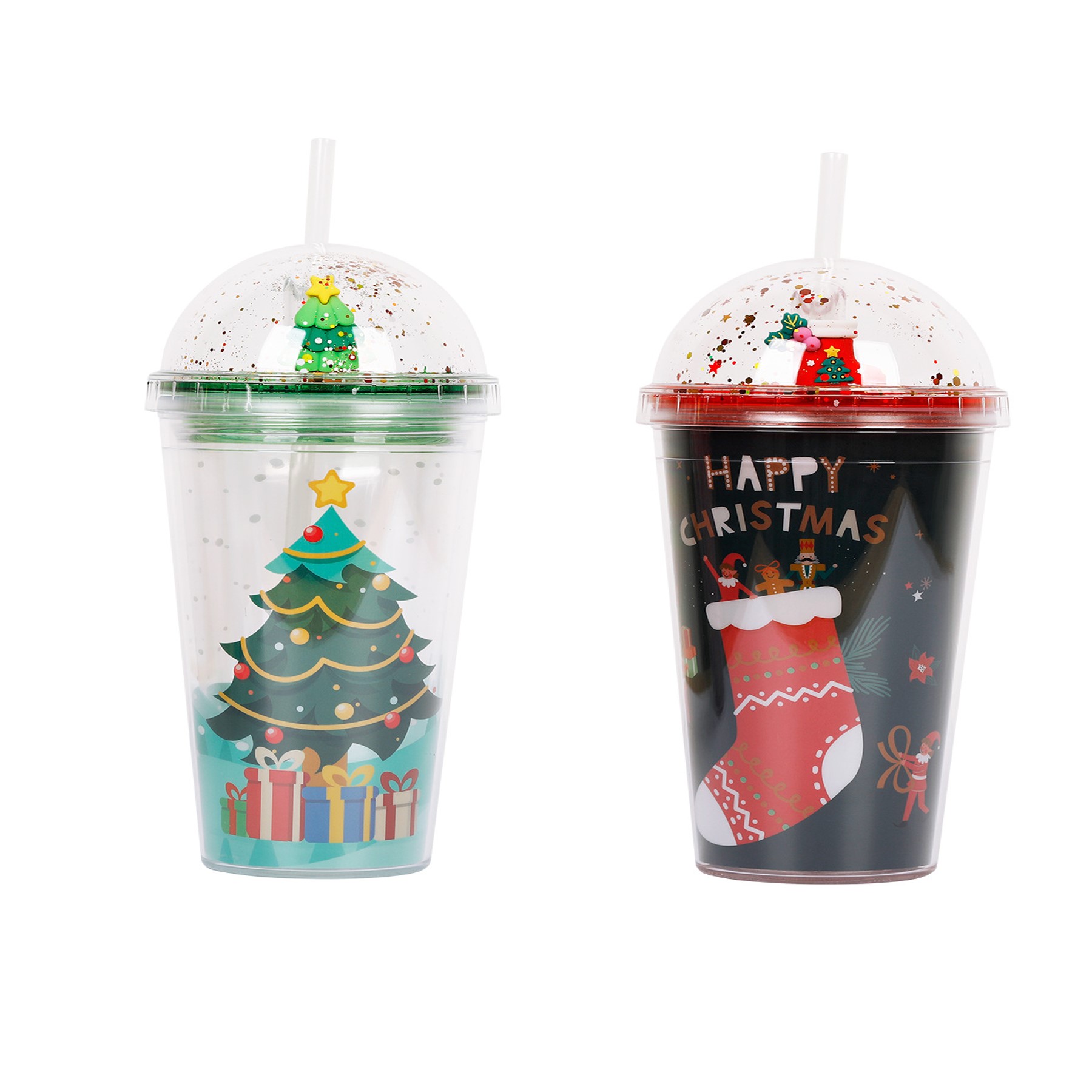 15oz Reusable Christmas Cup with Straw (direct import) 5