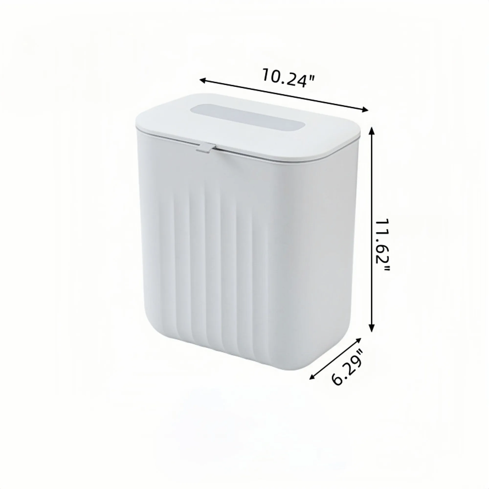 Hanging Trash Can With Sliding Lid Rubbish Storage Container 3
