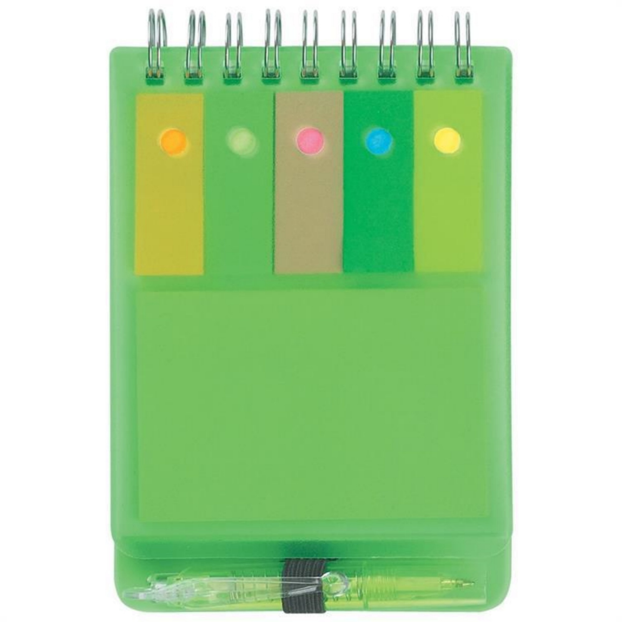 Spiral Notebook with Integrated Sticky Notes and Pen - Holder 2