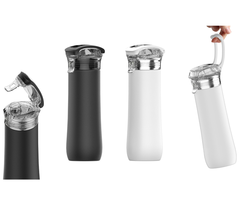 Double Wall Snap Lid Stainless Steel Water Bottle, 23 oz., custom water bottle with logo imprint 15