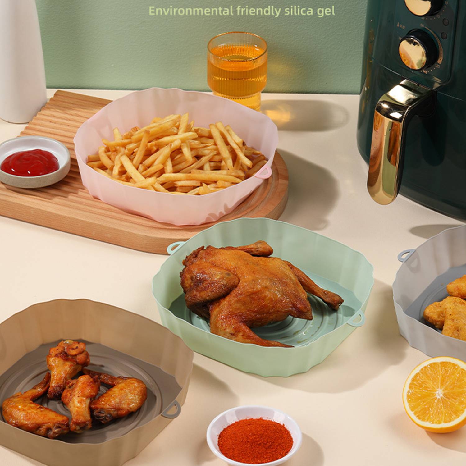 Air Fryer Silicone Baking Tray 2