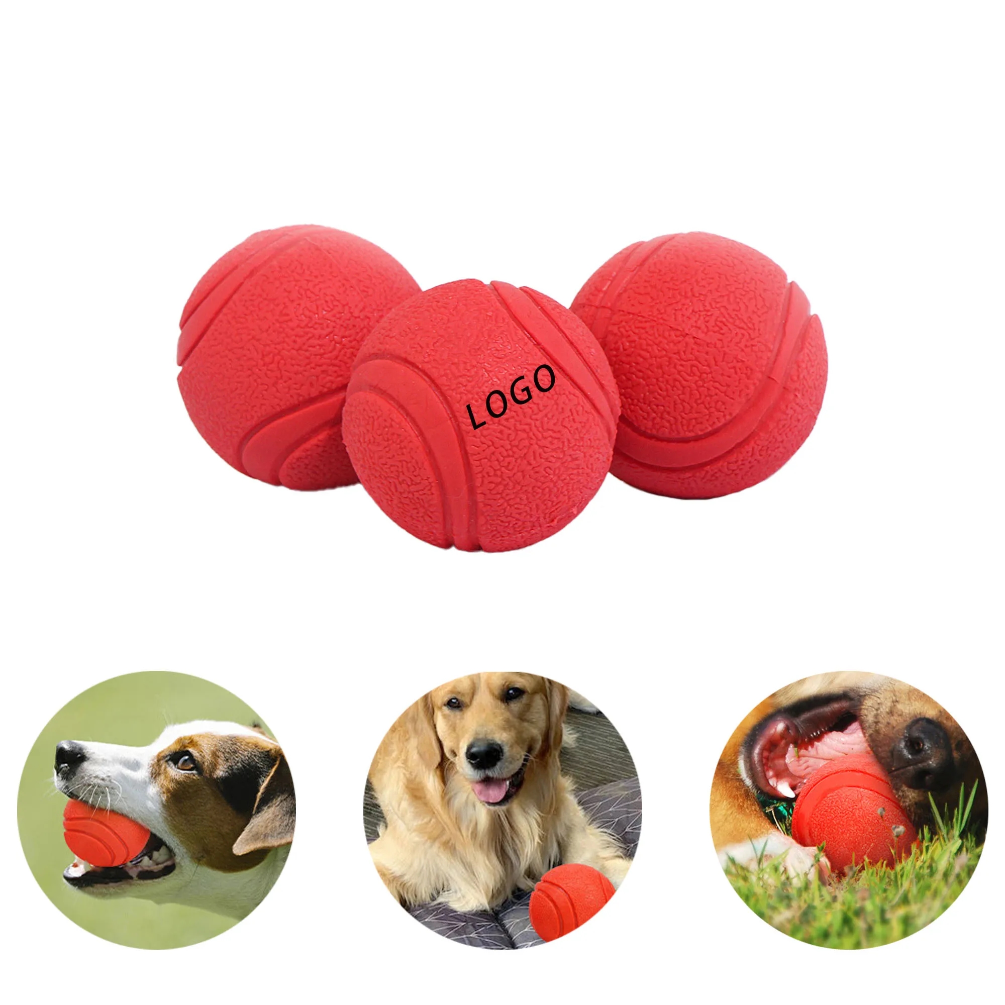 Pet Stretchy Solid Ball With Logo For Pet, Travel