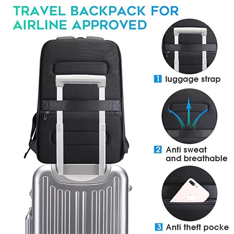 15.6 Inch Laptop Backpack With Usb Charging Port 5