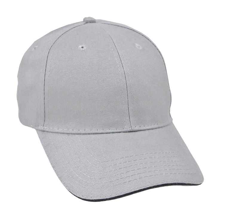 Brushed Cotton Twill Cap w/Sandwich Bill 5