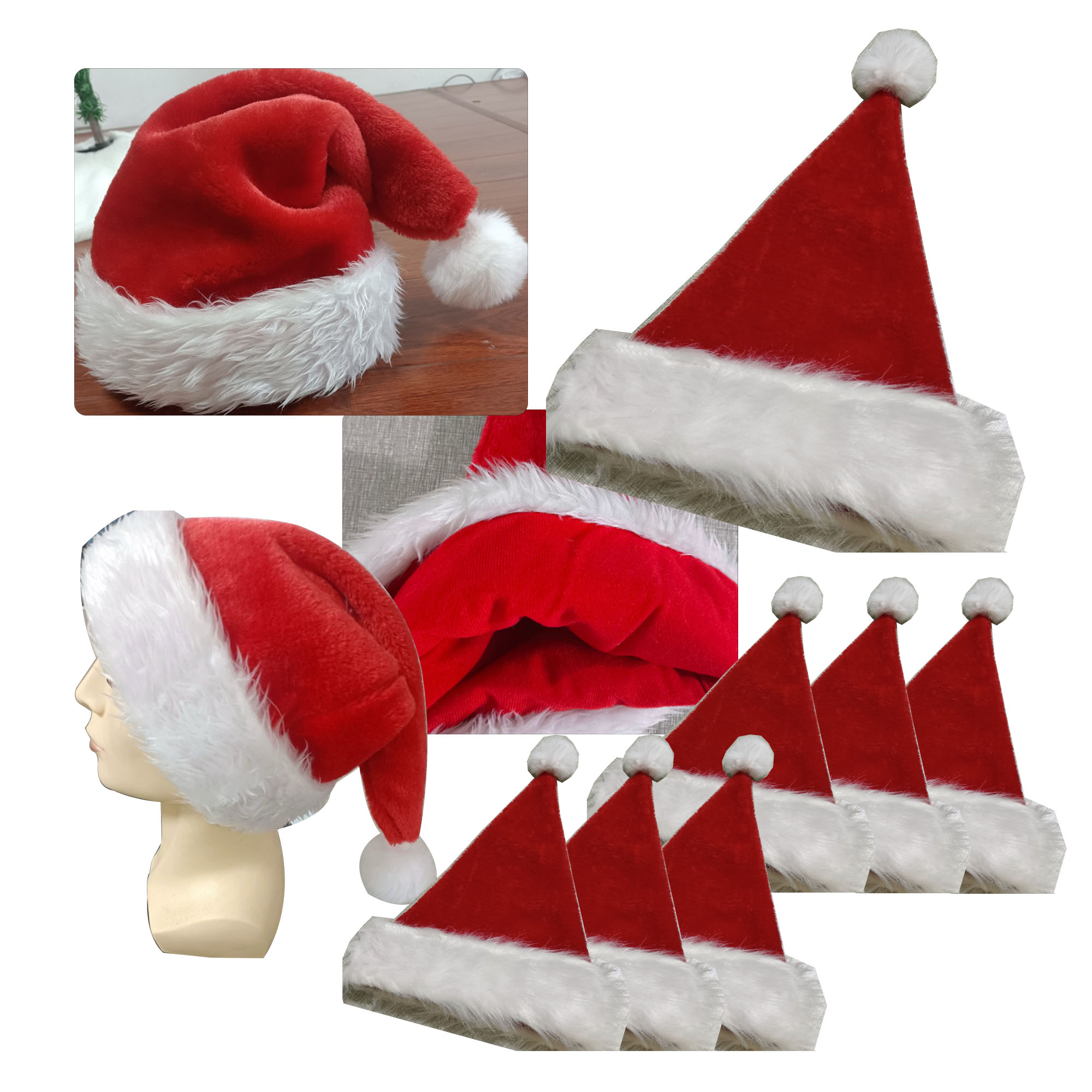 MOQ3000 Plush Christmas Hat 1