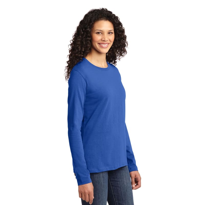 Port & Company Women's Long Sleeve Core Cotton Tee. 16