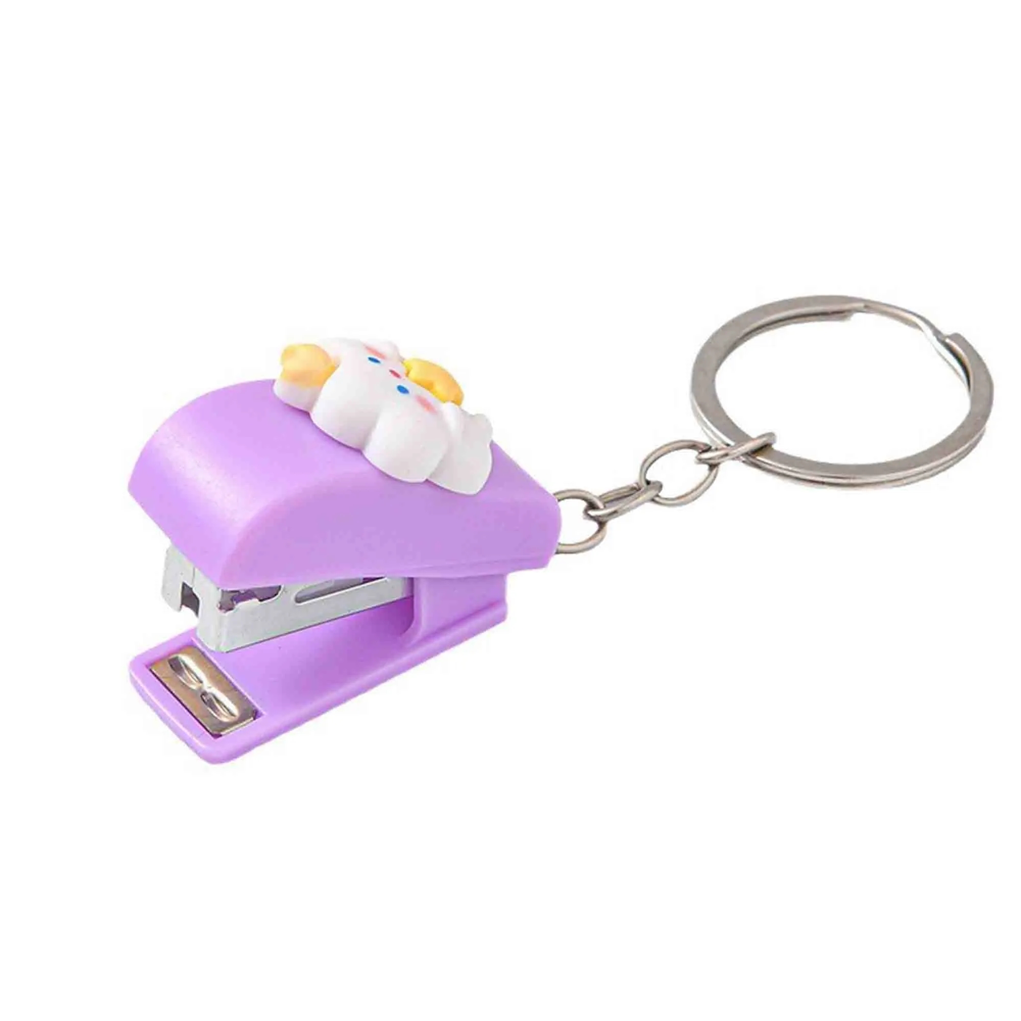 Portable Cartoon Mini Stapler With Keychain 10