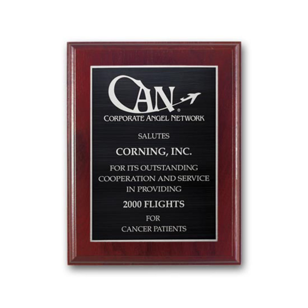 Etch/Antiqued Plaq - Mahogany 1