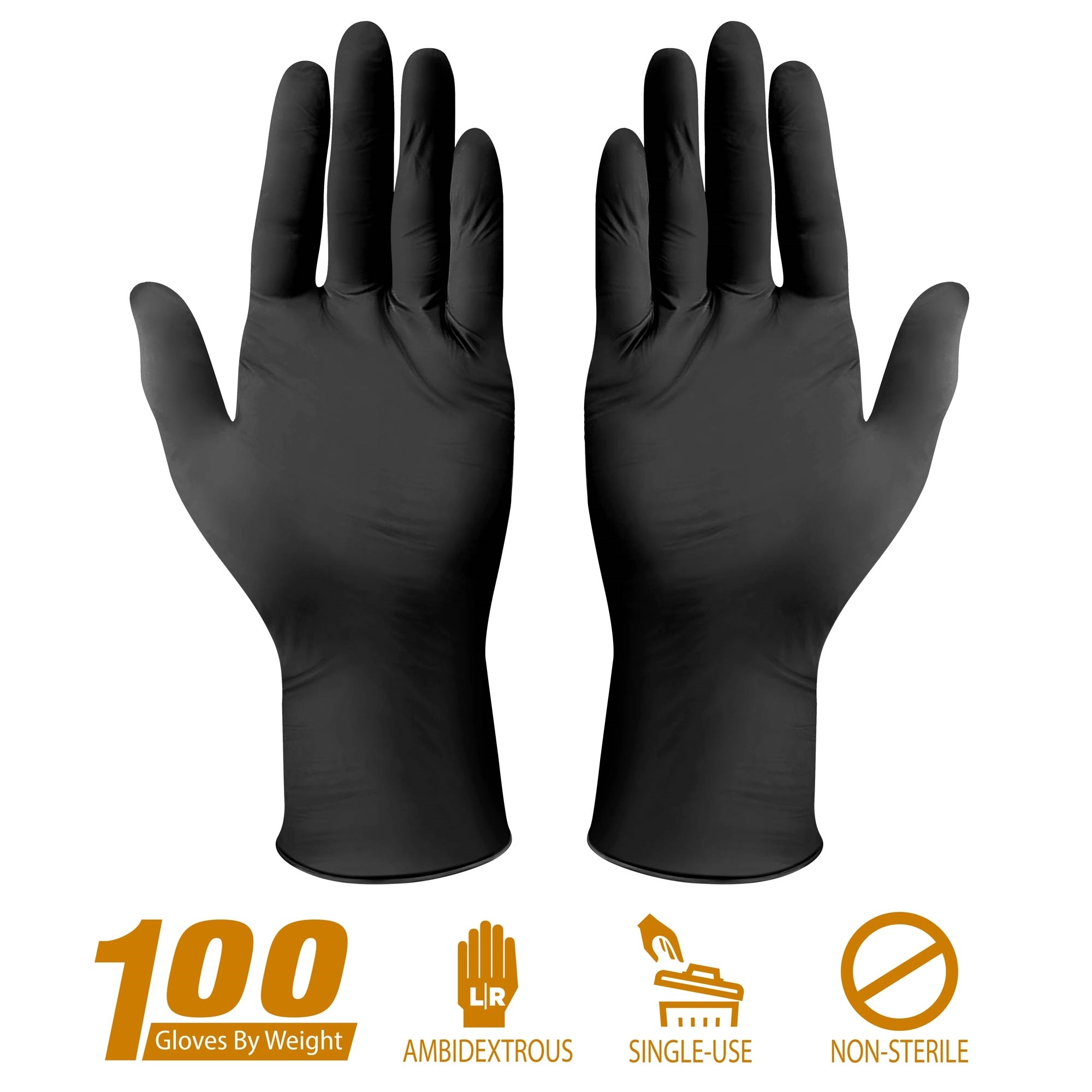 Black 510K Powder Free Nitrile Exam Gloves 4