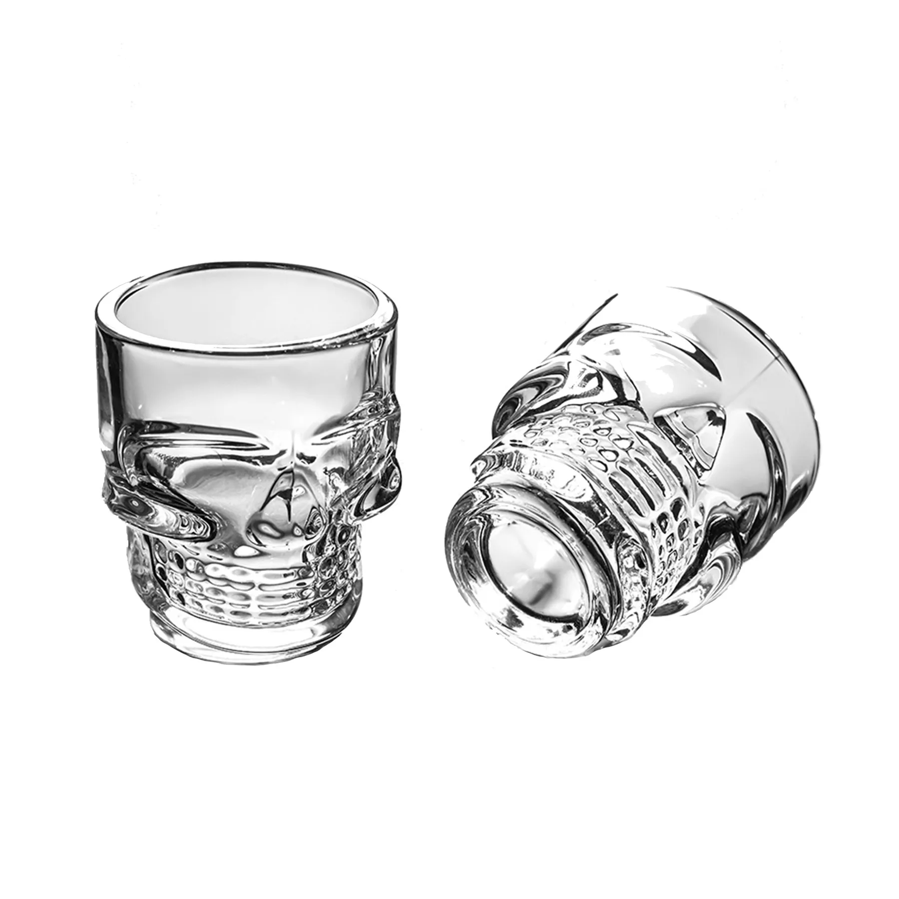 Skull Face Heavy Base Whiskey Shot Glasses 3