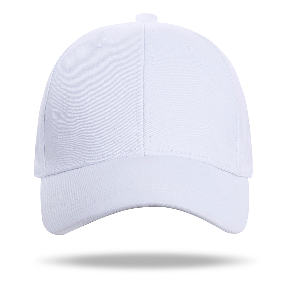 Stock Solid Color Cotton 6 Panel Cap, Double Buckle Back 18